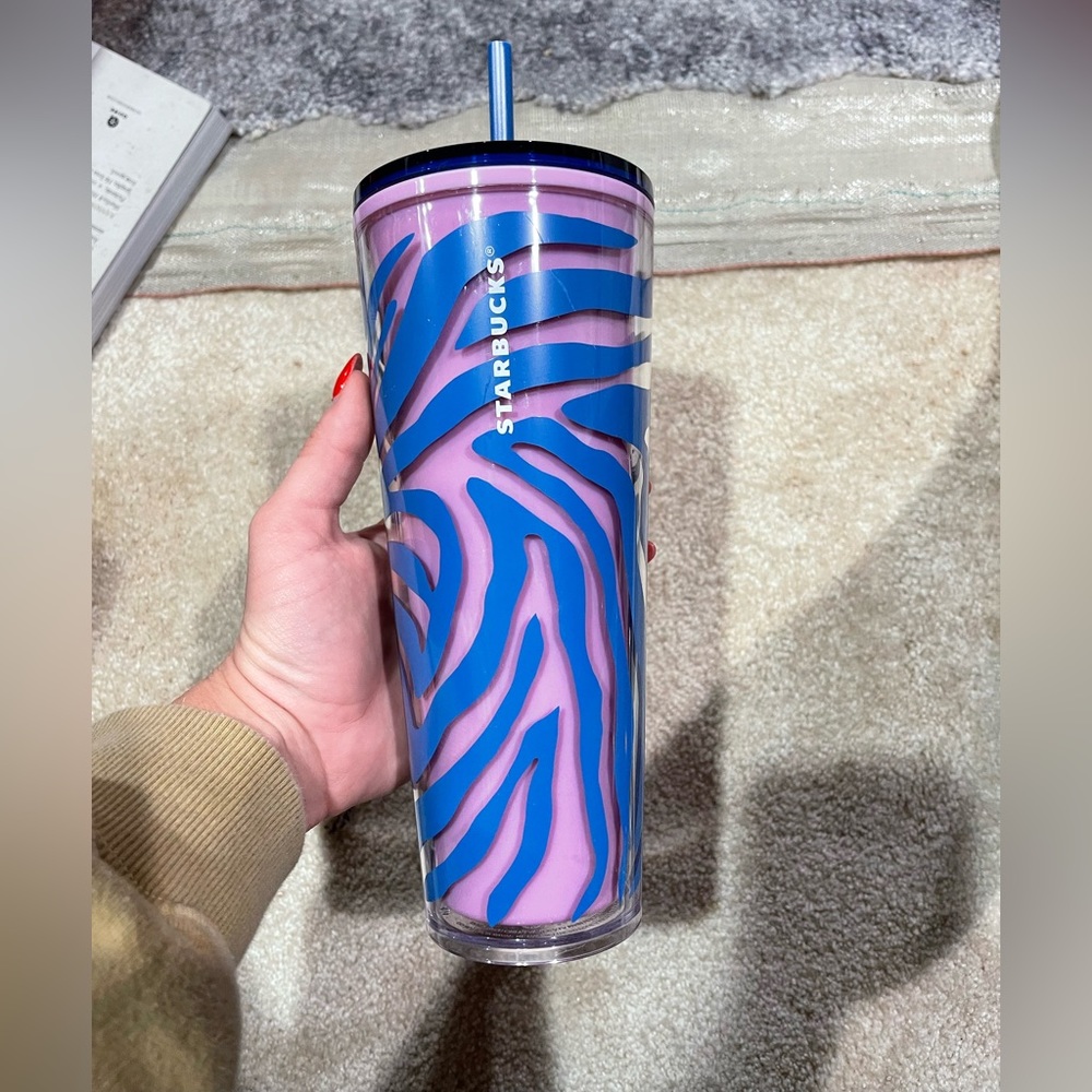 Starbucks Venti Tumbler Zebra Animal Print